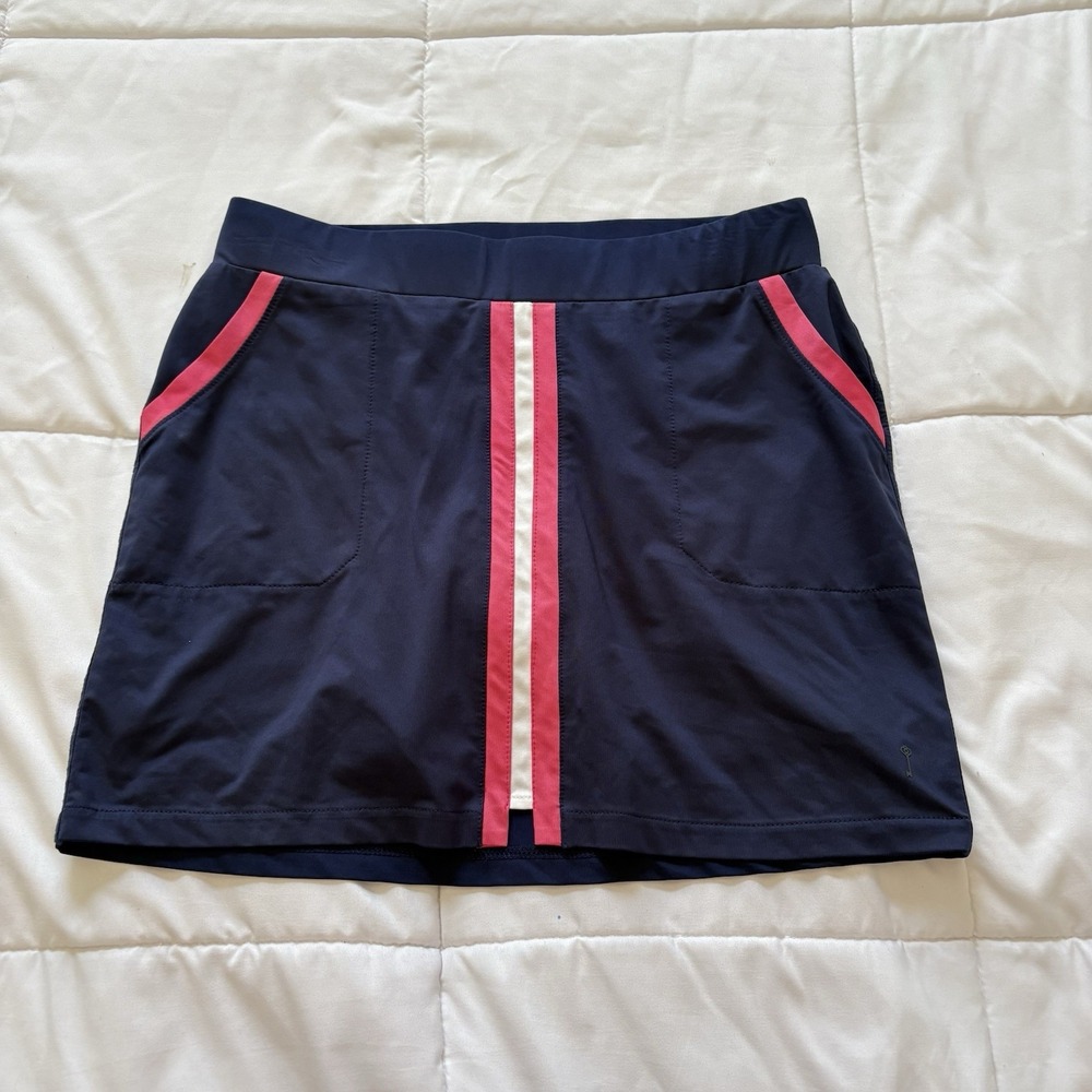 Belyn Key Skirt Skort Womens‎ Small Blue Tennis Golf Pickleball Preppy Pockets